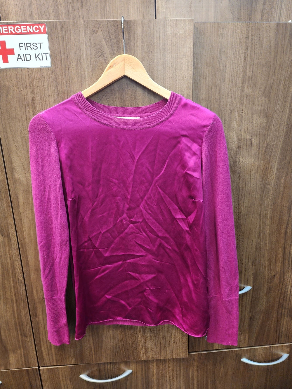 Etcetera Fuchsia Crewneck Long-Sleeve Top